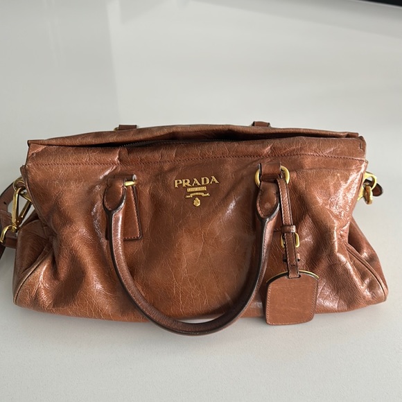 Prada Vitello Shine Satchel Bag - Picture 1 of 12